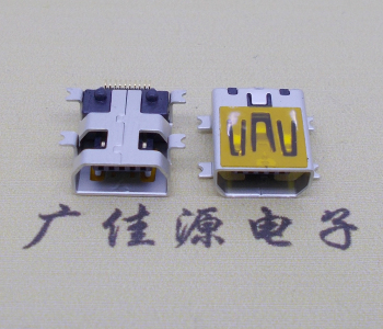 横沥镇迷你USB插座,MiNiUSB母座,10P/全贴片带固定柱母头