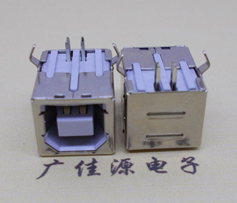 横沥镇USB BF90度母座 打印机接口 卧式插板DIP白胶