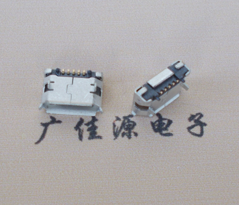 横沥镇Micro USB 5pin接口 固定脚距6.4插板有柱卷边