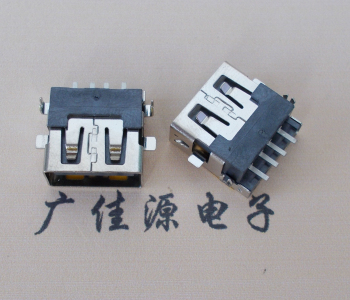 横沥镇 USB母座 贴片沉板3.5/4.9 直口/卷口铜壳/铁壳