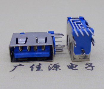 横沥镇USB 测插2.0母座 短体10.0MM 接口 蓝色胶芯