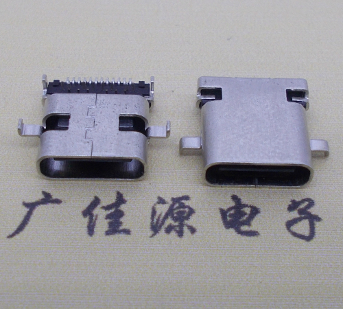 横沥镇卧式type-c24p母座沉板1.1mm前插后贴连接器