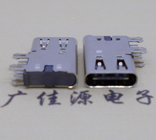 横沥镇侧插USB3.1接头座子.90度type-c母座.6p侧插连接器