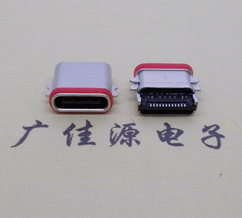 横沥镇usb 3.1type-c24p母座沉板1.0mm前插后贴防水