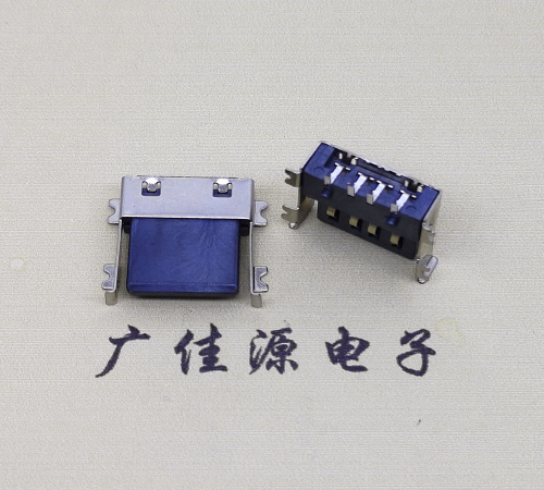 横沥镇薄胶芯母座 USB2.0卧式贴板A母10.0短体尺寸