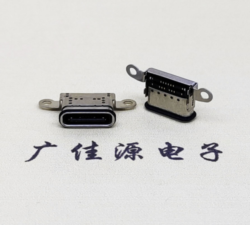 横沥镇USB 3.1C口.TYPE-C16P防水双排贴插座带螺丝孔